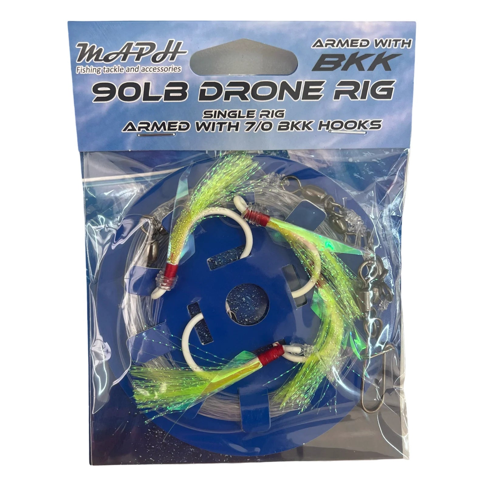 Maph Drone Rig 7/0 *NEW* Kona Glow Circle Hooks Fitted*