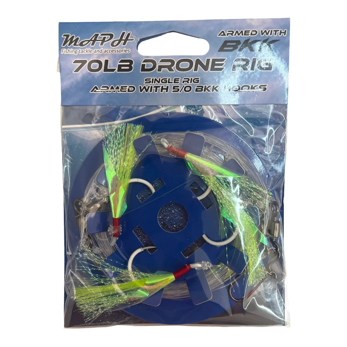 Maph Drone Rig 5/0 *NEW* Kona Glow Circle Hooks Fitted*